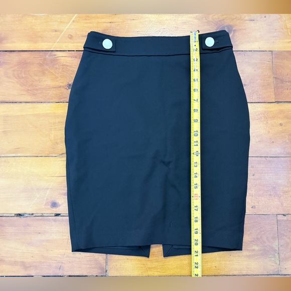 Express Black Pencil Skirt with Gold Button Accents Size‎ 2 - Has Flaws - Picture 8 of 8